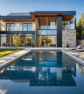 Constructeur Maison 4 pans moderne design d'architecte sur mesure haut de gamme